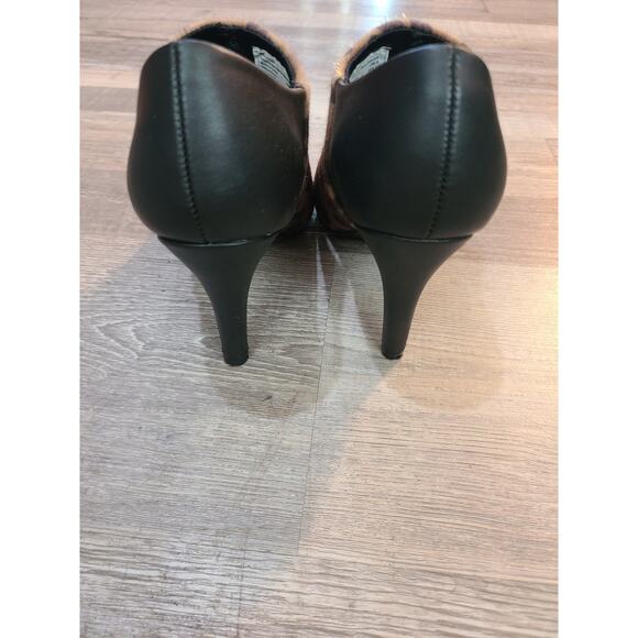 Dexflex comfort 6 womens leopard print faux hair ankle booties - Picture 4 of 7